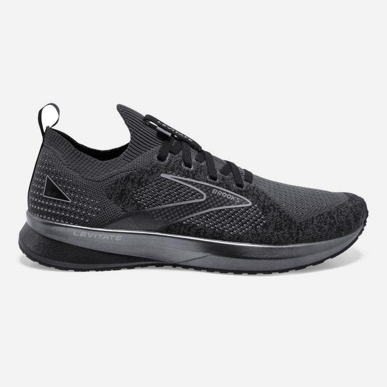 Brooks Men's Levitate Stealthfit 5 Energy Return Road Running Shoes Singapore - Black/Ebony/Grey/Cha